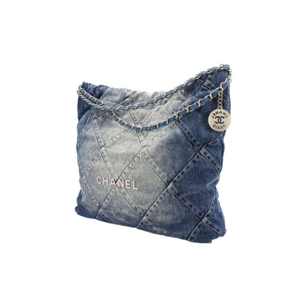 Chanel 22 Handbag Washed Denim