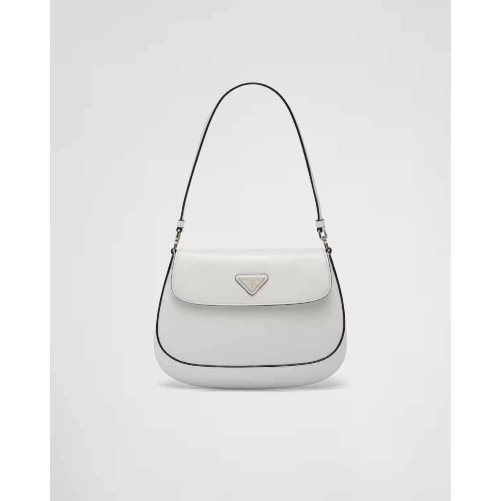 Prada Cleo Small Gloss Leather Flip Shoulder Bag