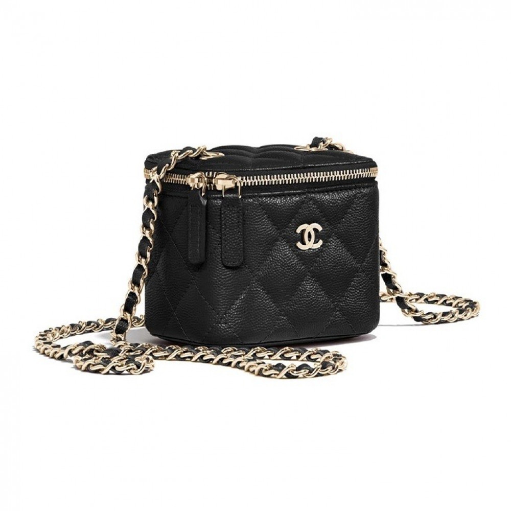 Chanel Cluth With Chain Vanity Box 