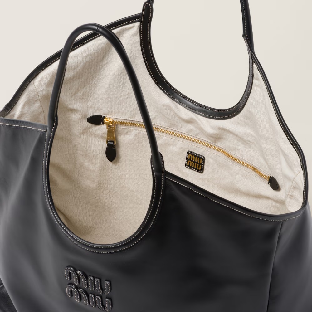 Ivy Leather Handbag Black