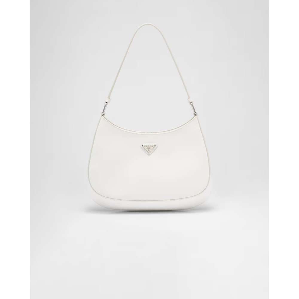 Prada Cleo Glossy Leather Shoulder Bag