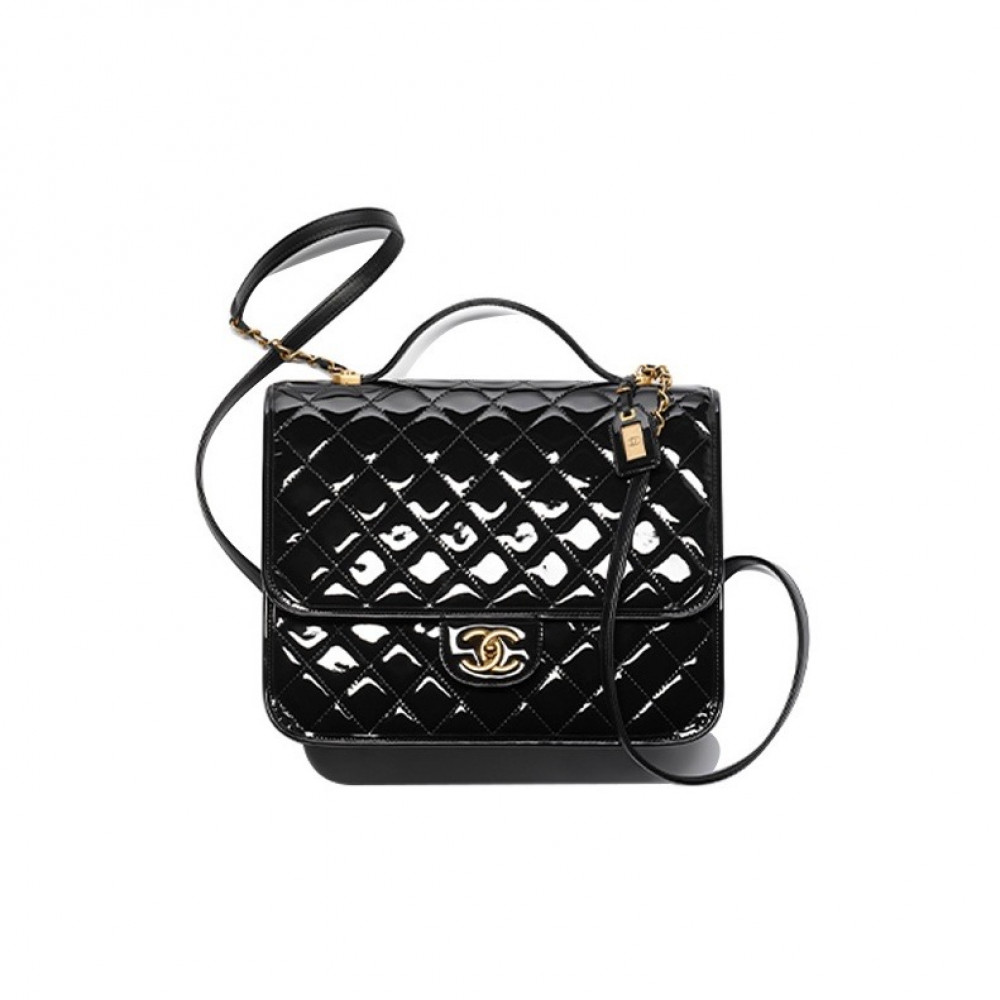 Chanel 22K Patent Calfskin Backpack