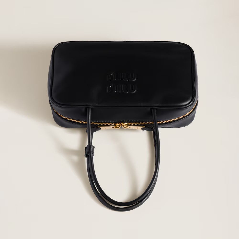 Beau Leather Handbag Black Color