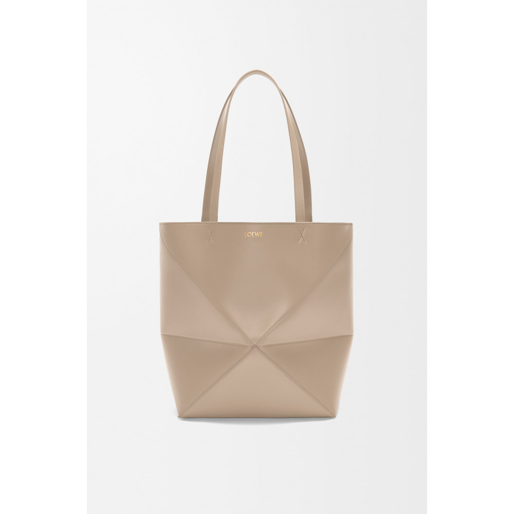 Medium Puzzle Fold Tote In Shiny Calfskin