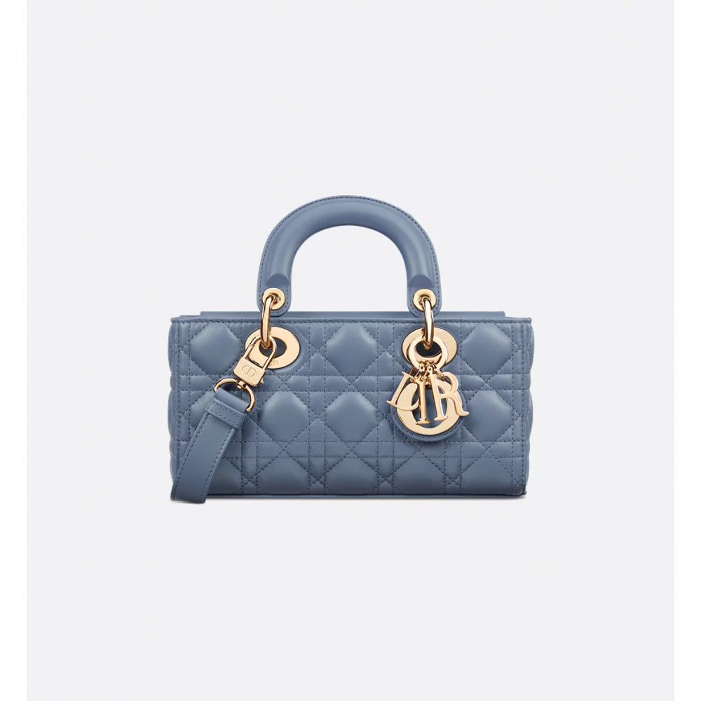 Denim Blue Cannage Lambskin