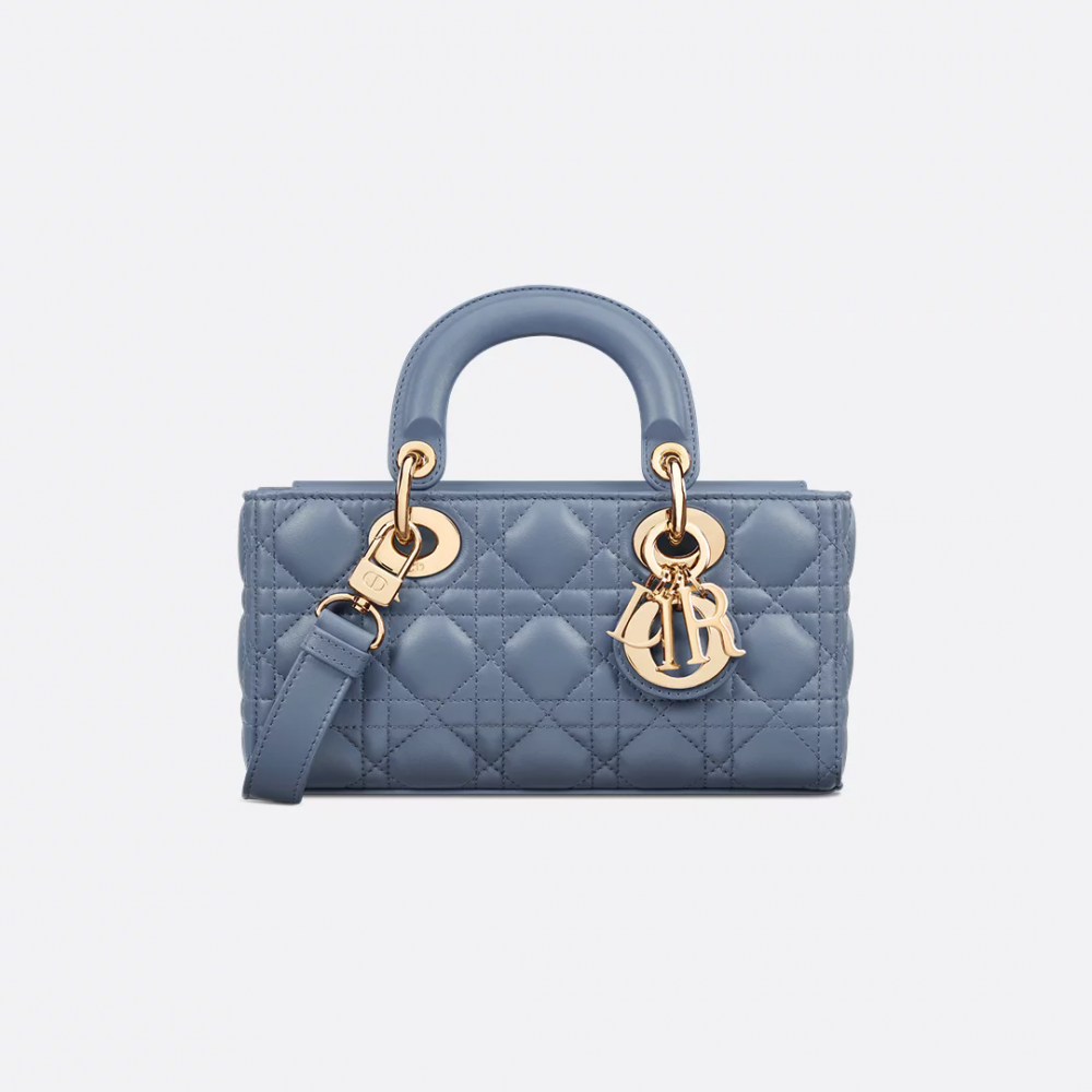 Denim Blue Cannage Lambskin