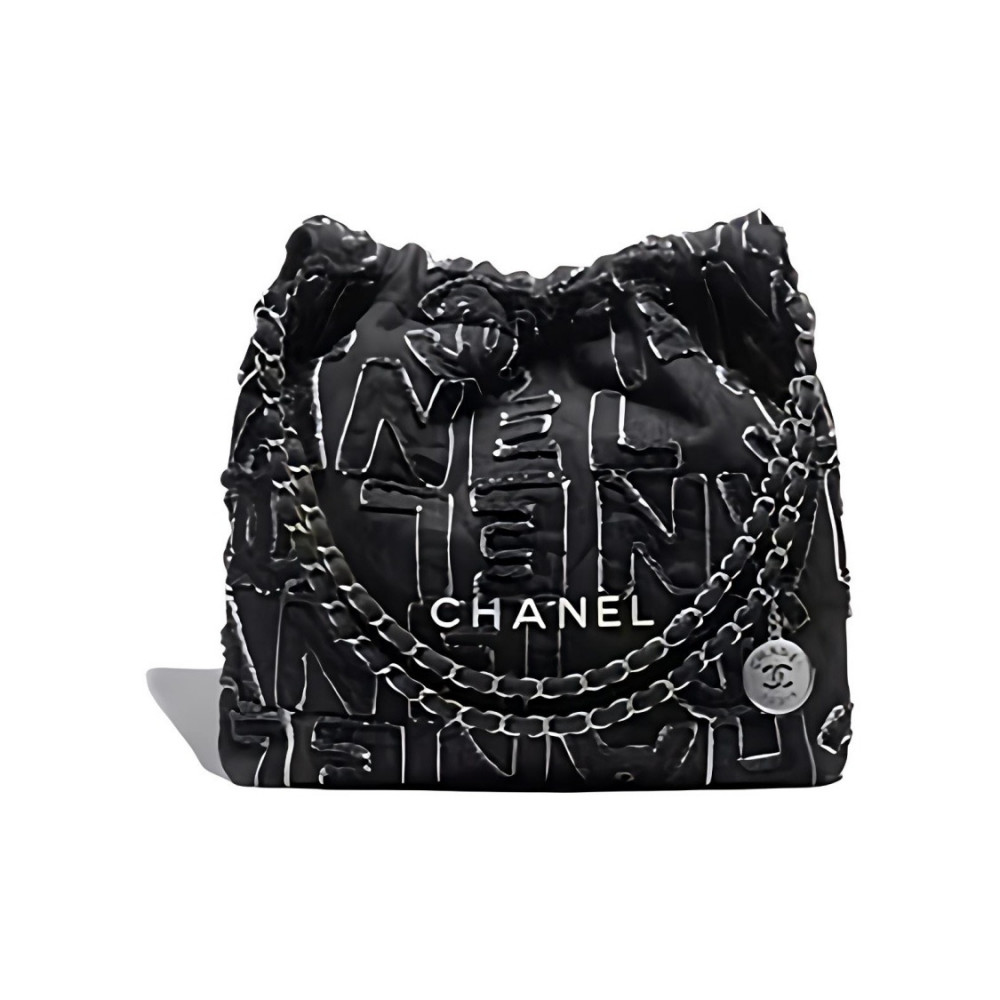 Chanel 22 Handbagr Black Denim