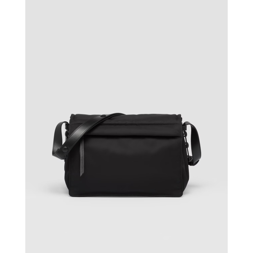 Medium-Sized Padded Re-Nylon Shoulder Bag