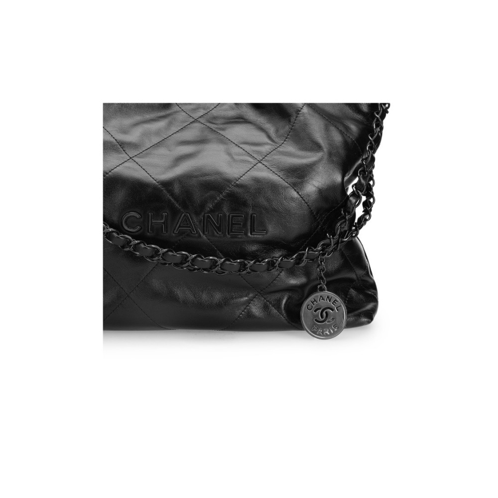 Chanel All Black 22 Handbag