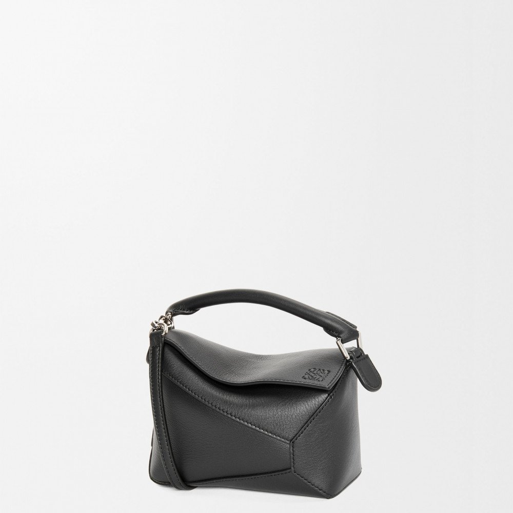 Mini Puzzle Edge Bag In Classic Calfskin