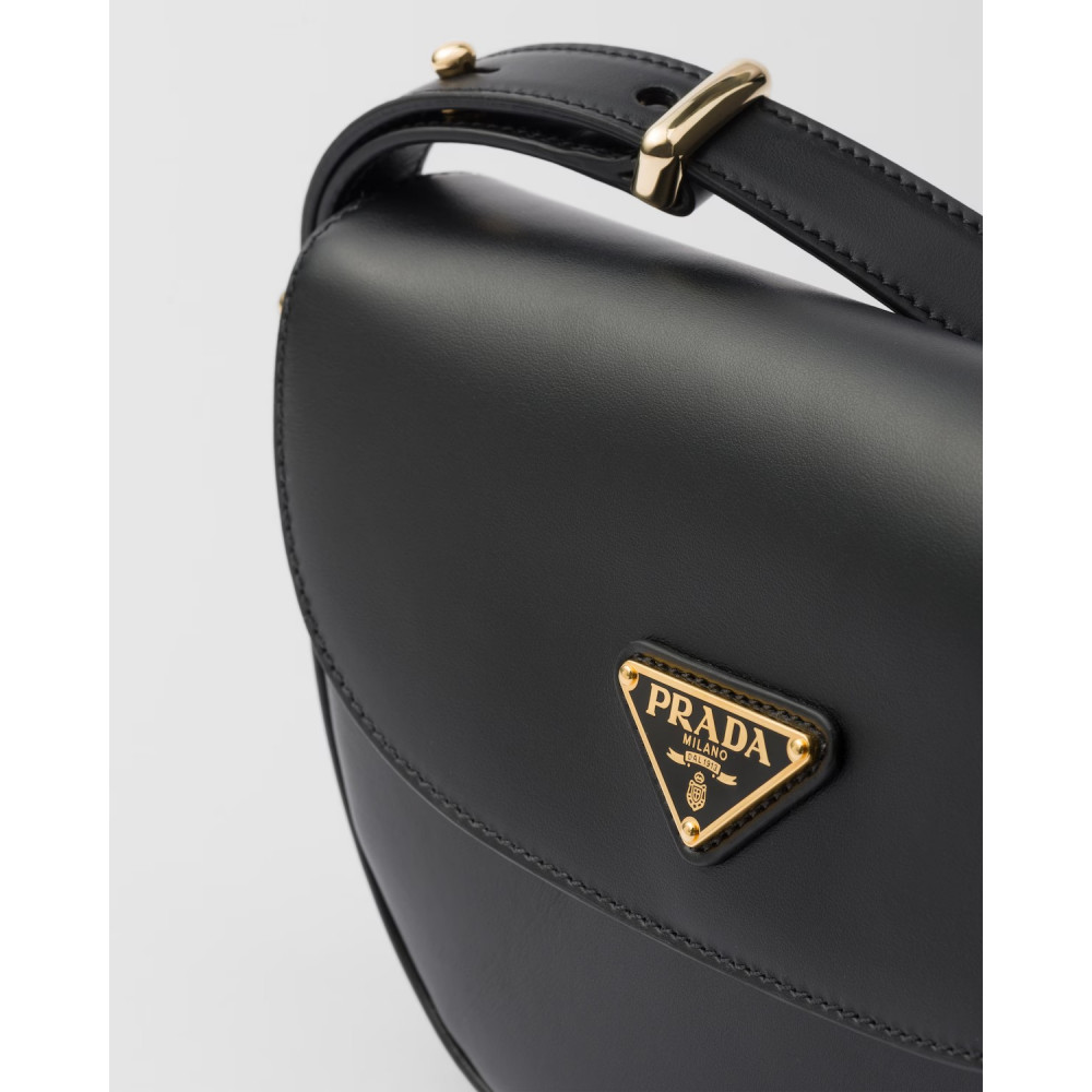 Prada Arqué Flip Leather Shoulder Bag