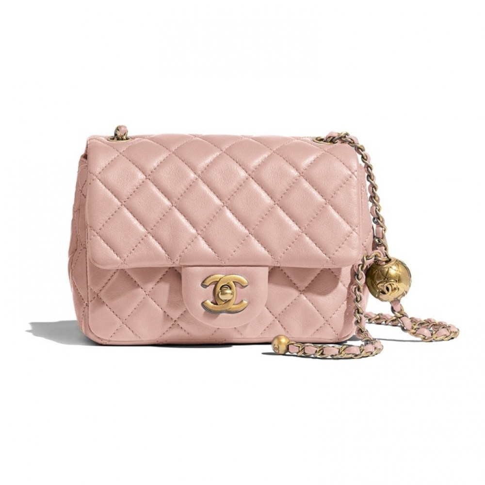 Chanel Flap Bag Gold Ball Rose Pink