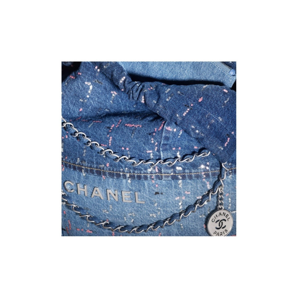 Chanel Denim 22 Handbag 