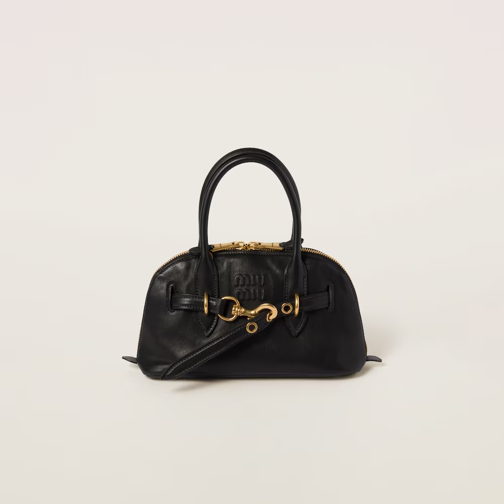Aventure Nappa Leather Handbag Black