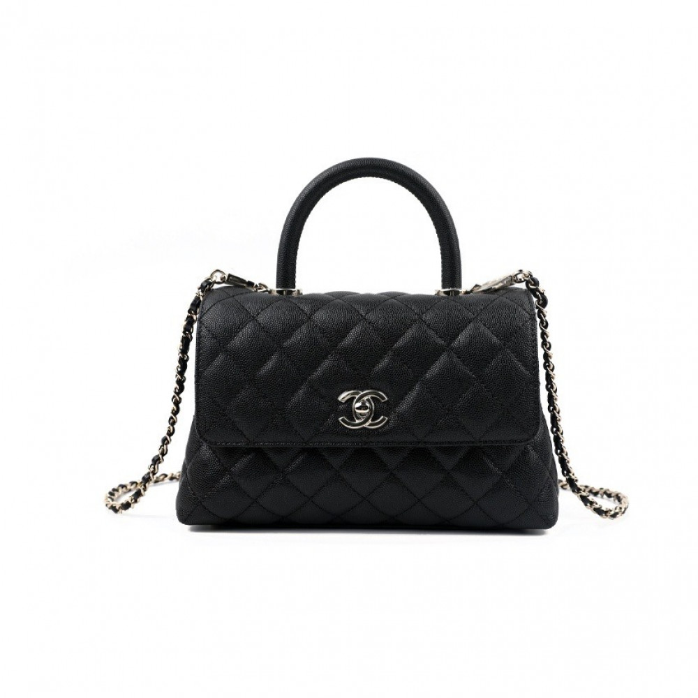 Chanel Classic Caviar Cocohandle Black