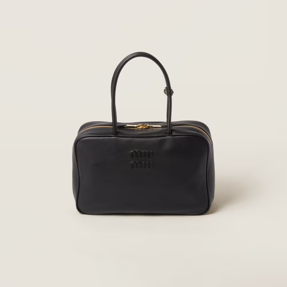 Leather Beau Handbag Black Color