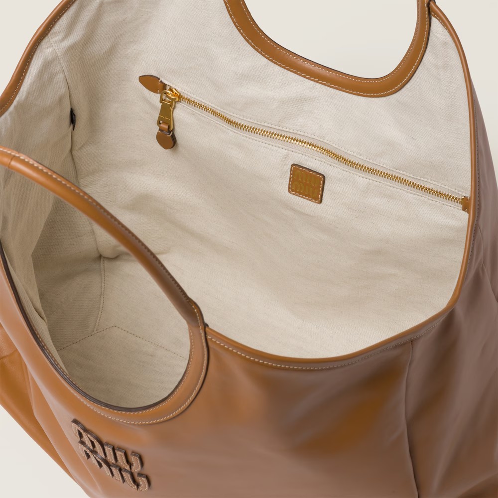 Ivy Leather Handbag Cognac Color