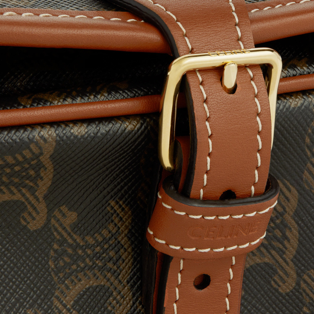 Medium Folco Bag In Triomphe Canvas And Calfskin Medium Folco Bag In Triomphe Canvas And Calfskin