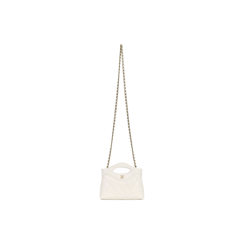 Chanel 31 Nano Mini Shopping Bag White