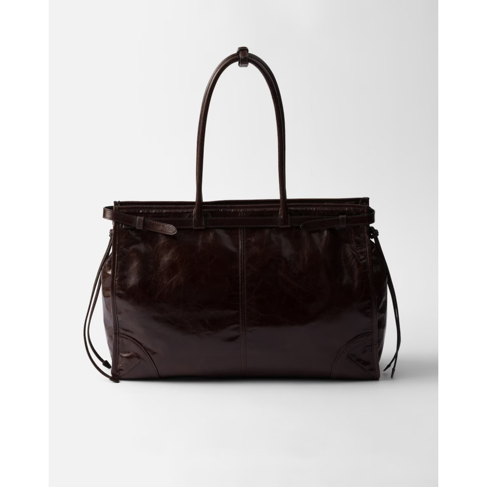 Prada Bonnie Oversized Leather Handbag