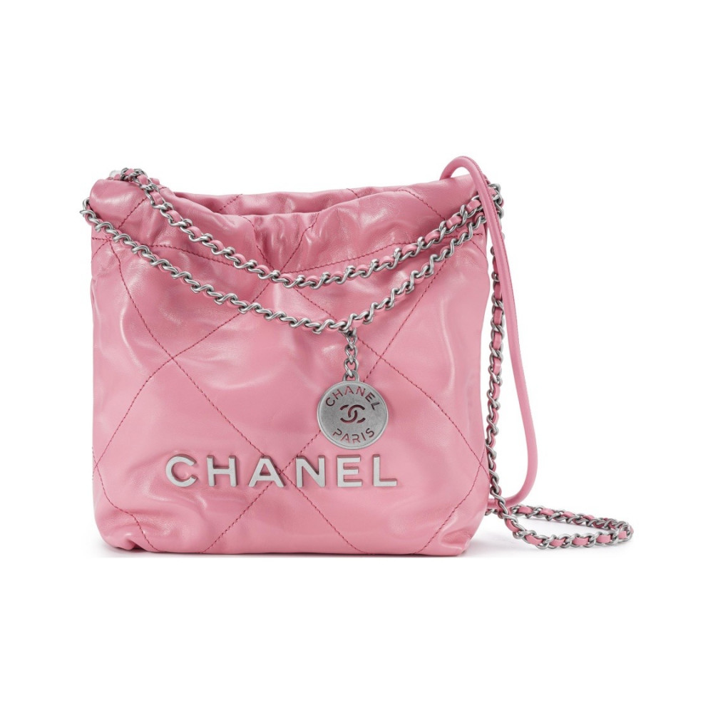 Chanel 22 Mini Handbag Dark Pink