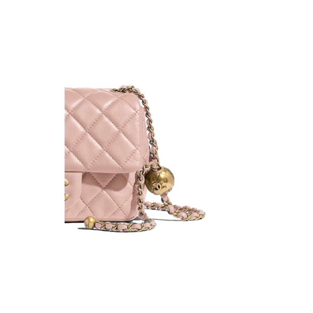Chanel Flap Bag Gold Ball Rose Pink