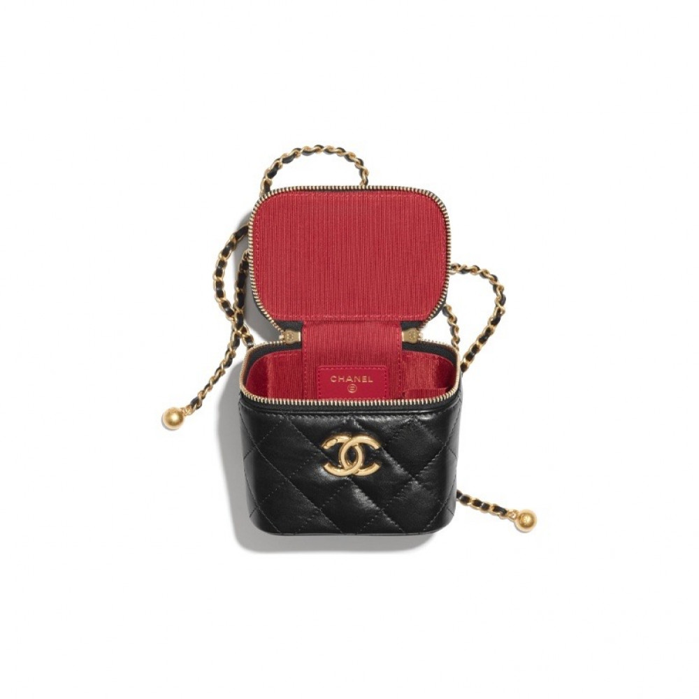 Chanel Cluth With Chain Vanity Box 
