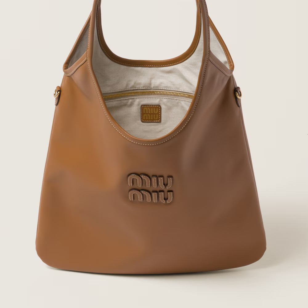 Ivy Leather Handbag Cognac Color