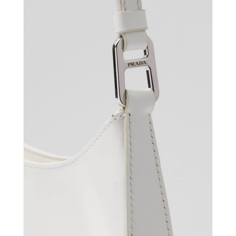 Prada Cleo Glossy Leather Shoulder Bag