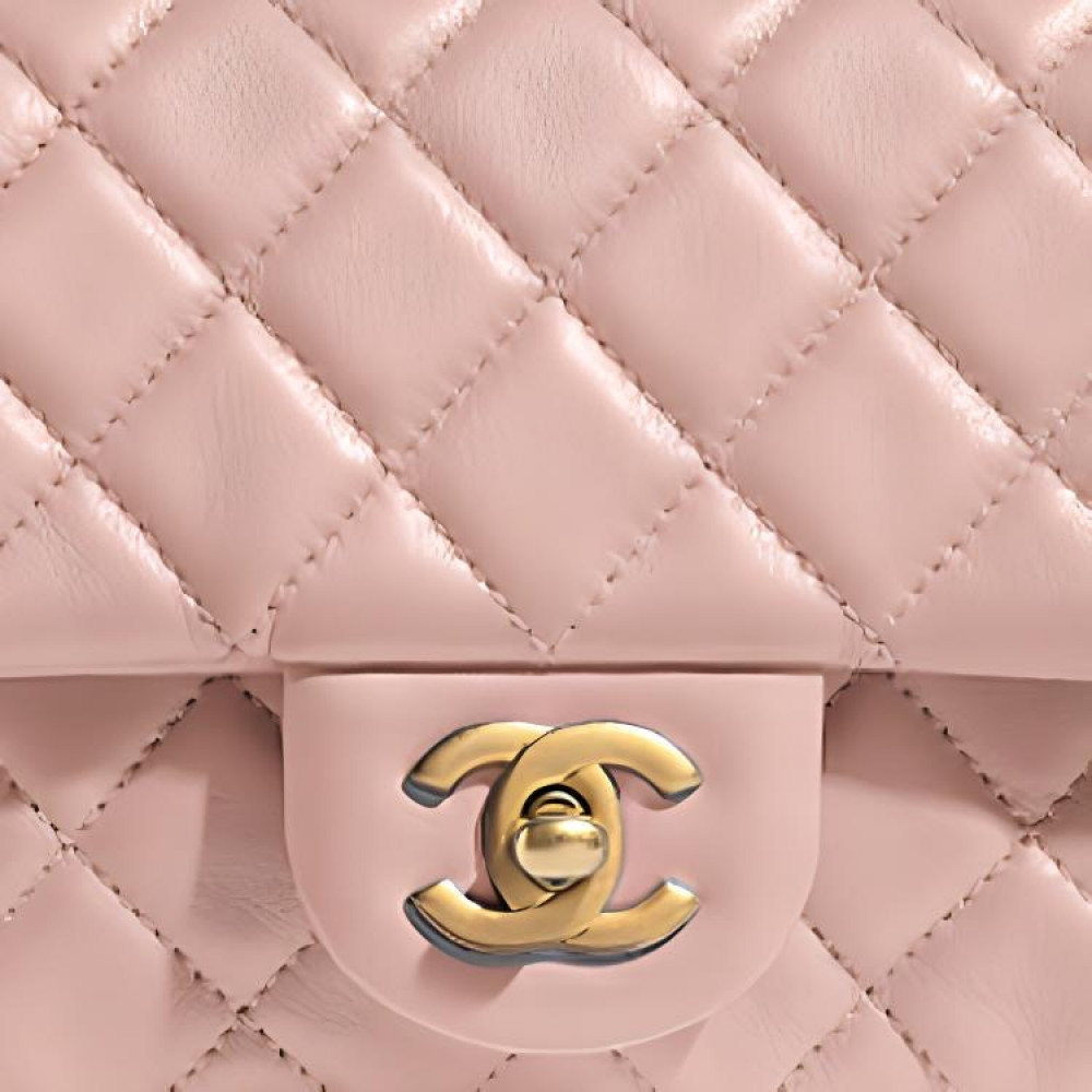 Chanel Flap Bag Gold Ball Rose Pink