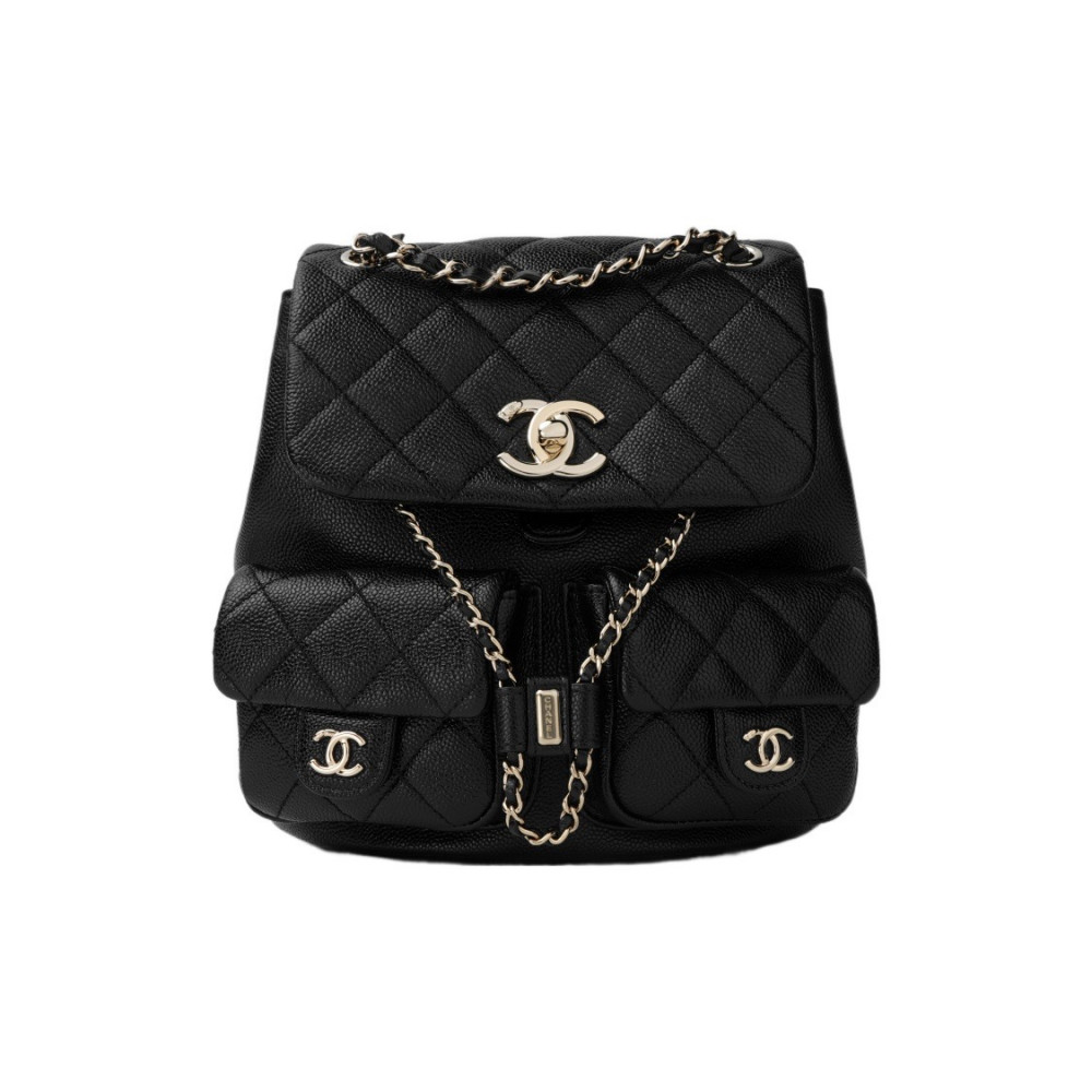 Chanel Grained Calfskin Backpack 