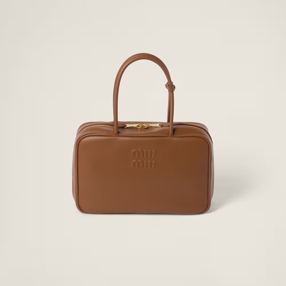 Leather Beau Handbag Cognac Color