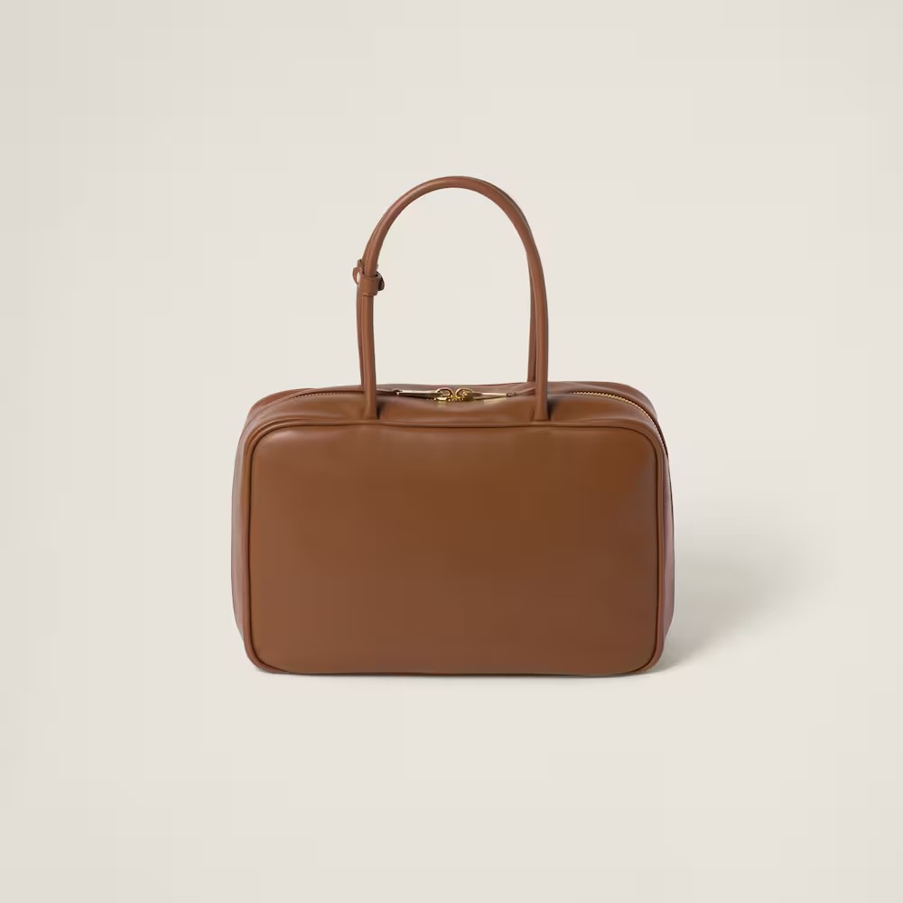 Leather Beau Handbag Cognac Color