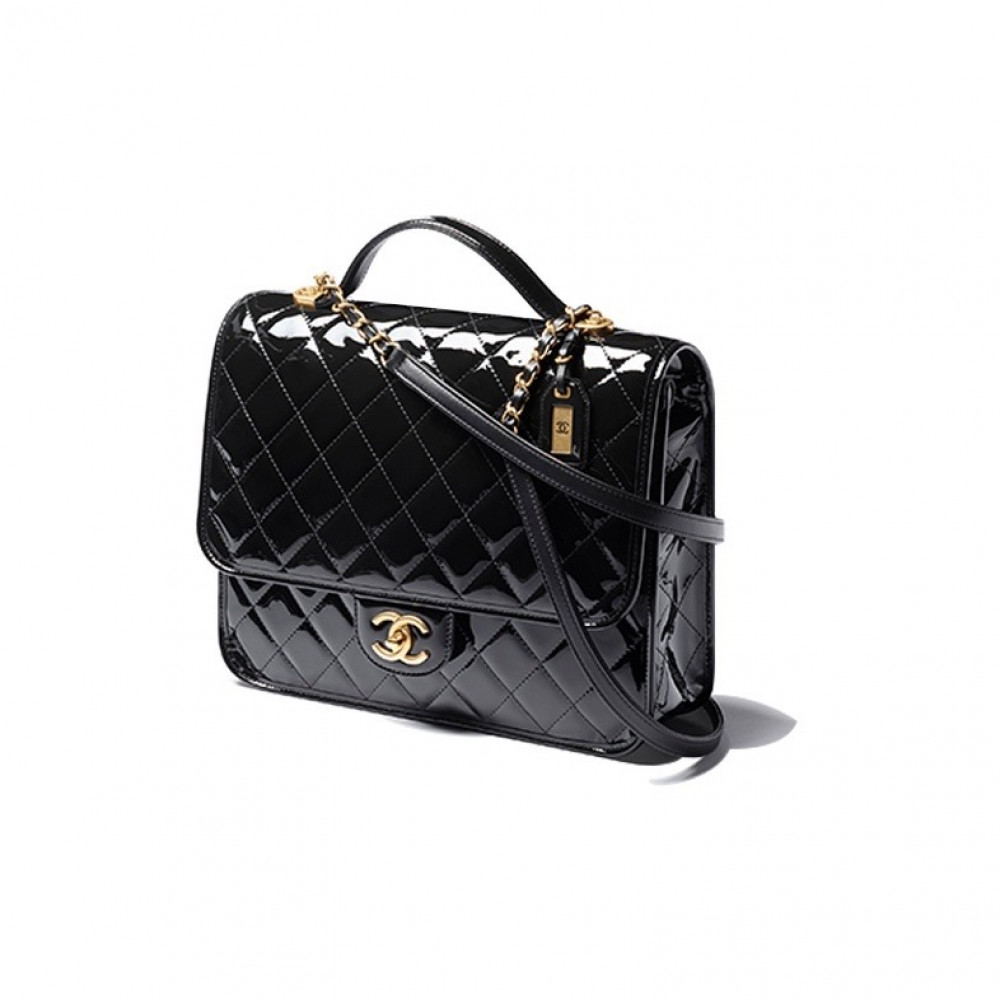 Chanel 22K Patent Calfskin Backpack