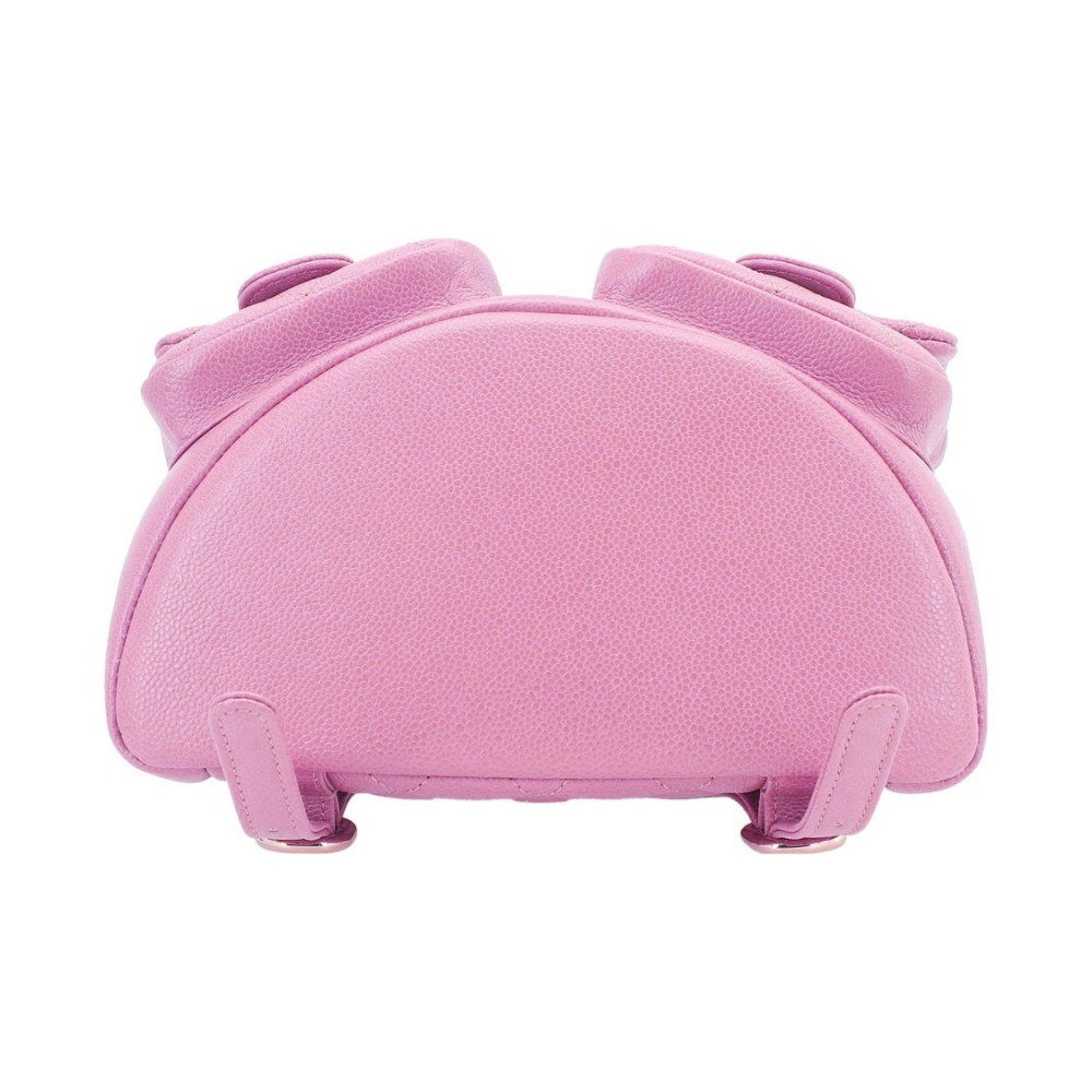 Chanel Grained Calfskin Backpack Lilac