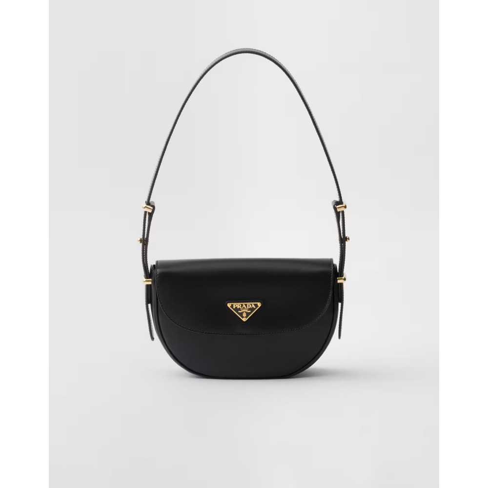 Prada Arqué Flip Leather Shoulder Bag