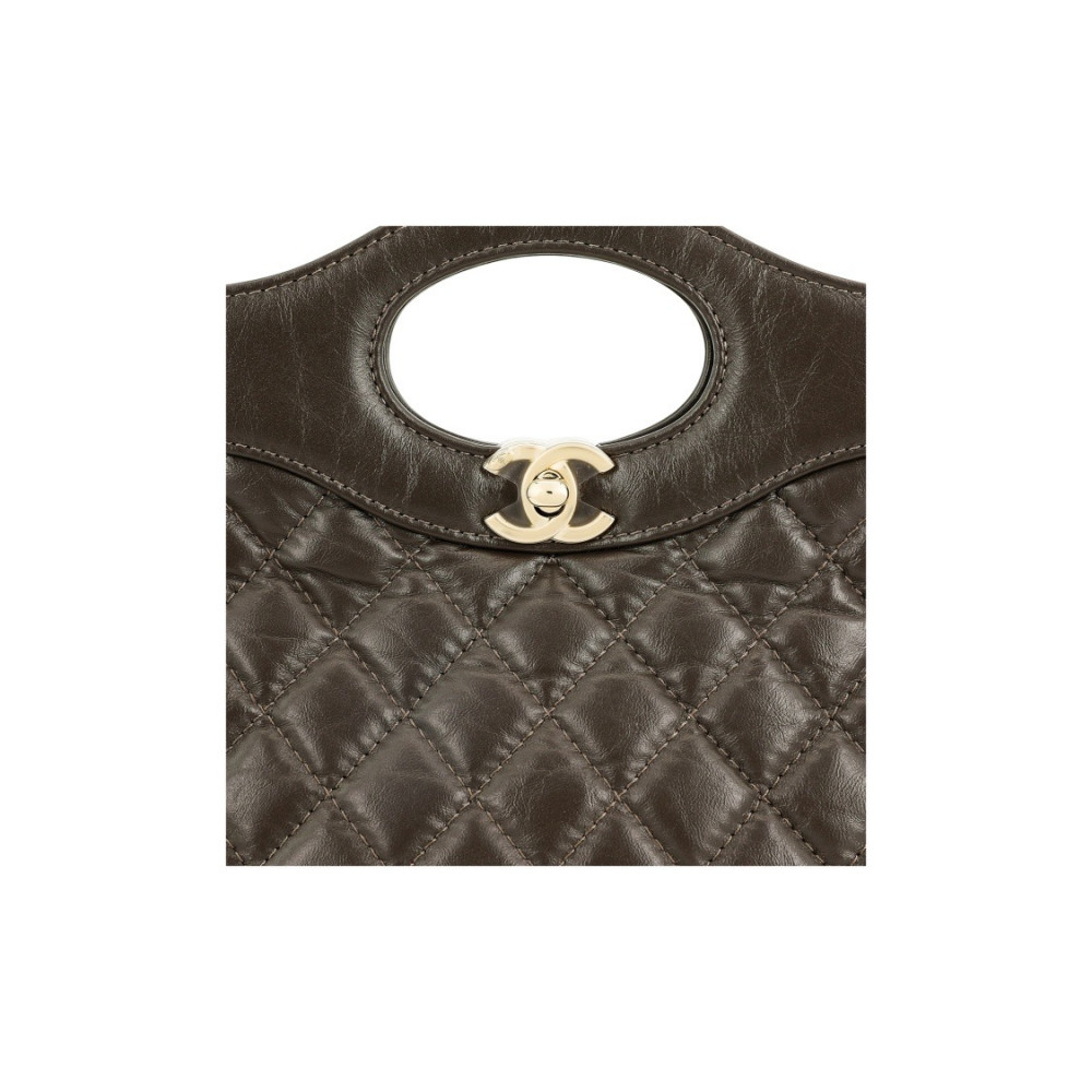 Chanel Calfskin 31 Mini Shopping Bag Brown
