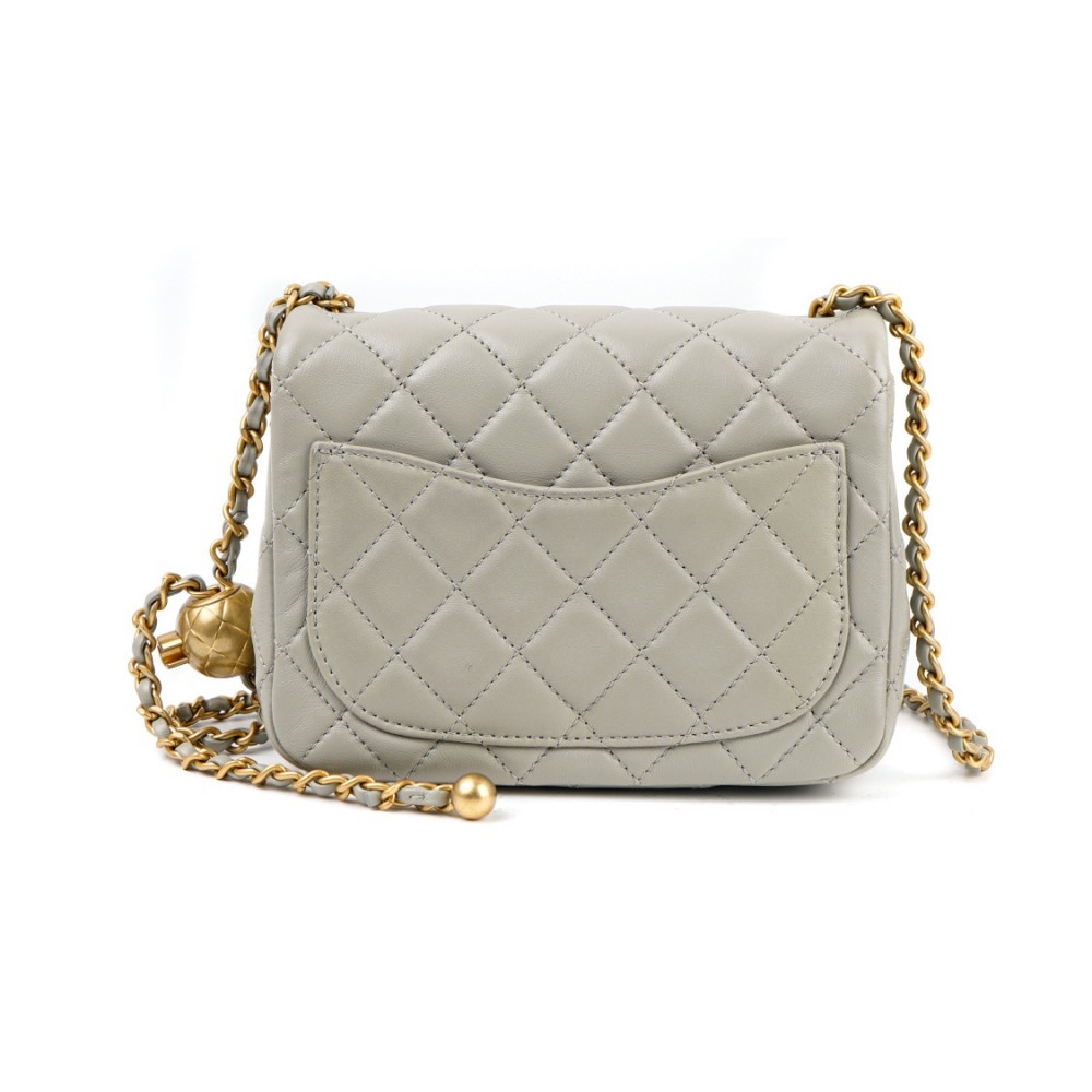 Chanel Flap Bag Gold Ball Gray