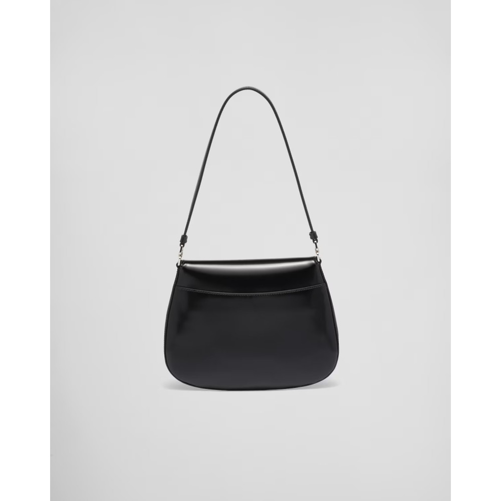 Prada Cleo Small Gloss Leather Flip Shoulder Bag