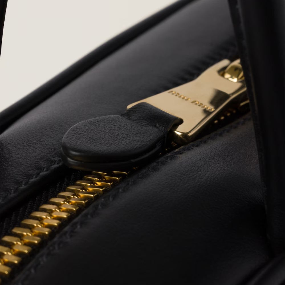 Beau Leather Handbag Black Color