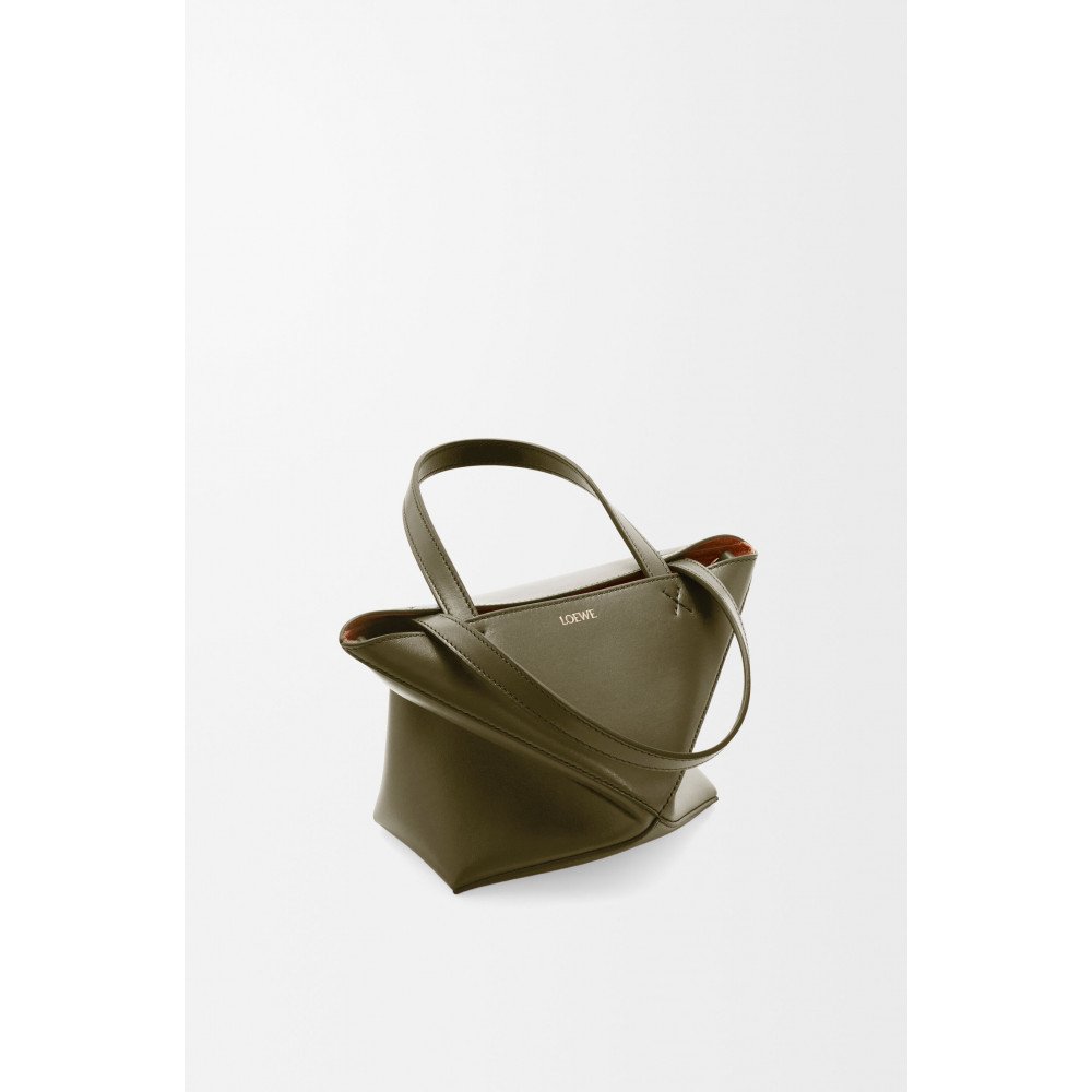 Mini Puzzle Fold Tote In Shiny Calfskin Mini Puzzle Fold Tote In Shiny Calfskin