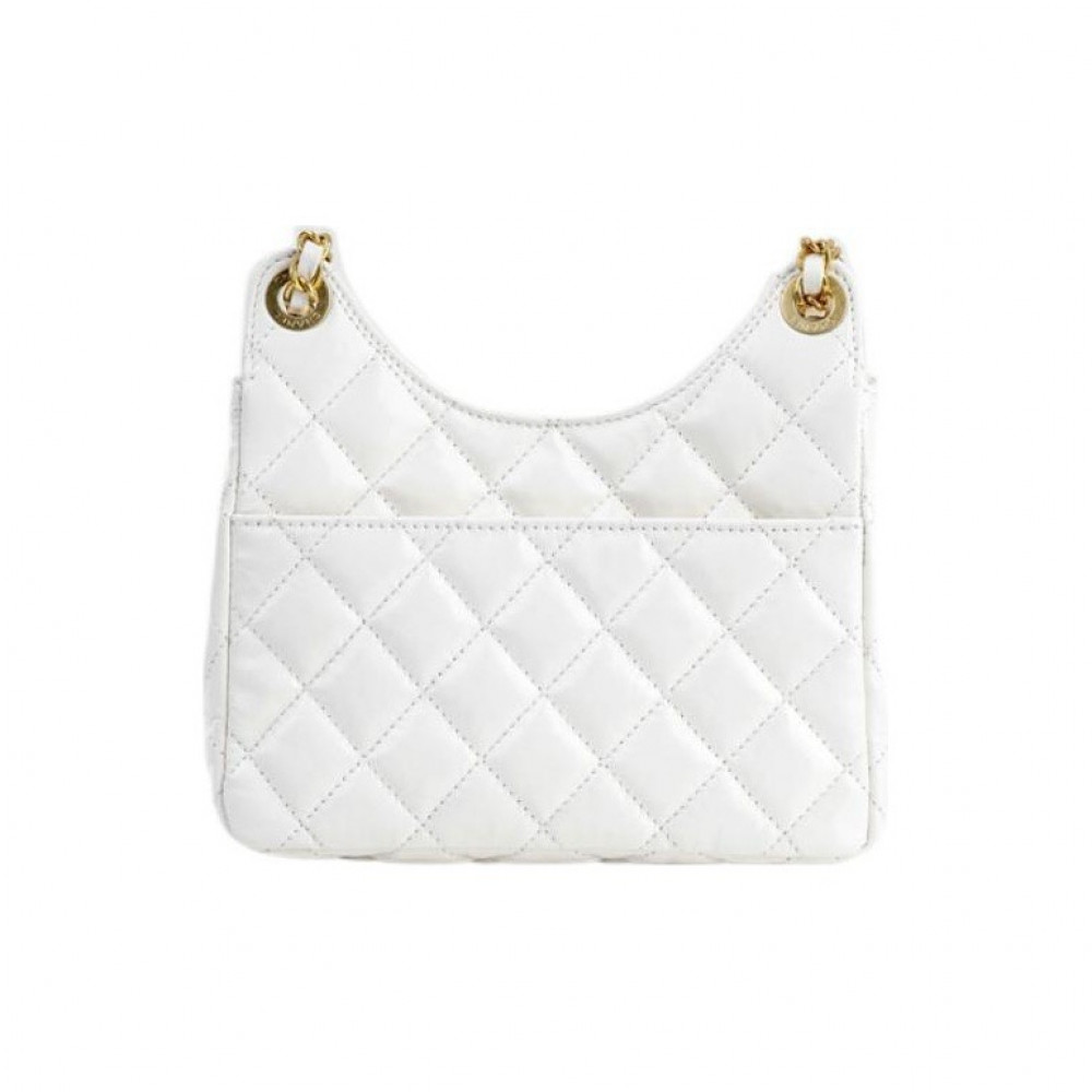 Chanel Shiny Crumpled Calfskin Hobo Handbag