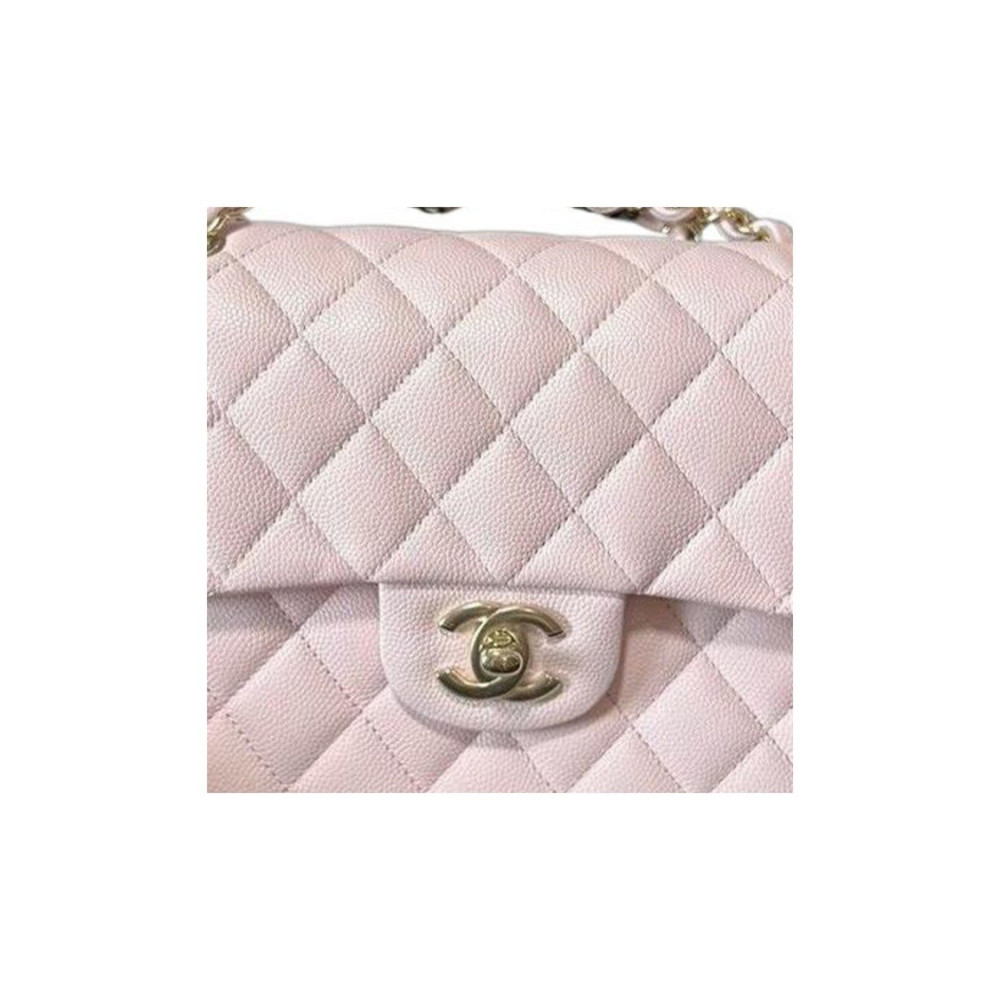 Chanel Grained Calfskin Classic Handbag Pink