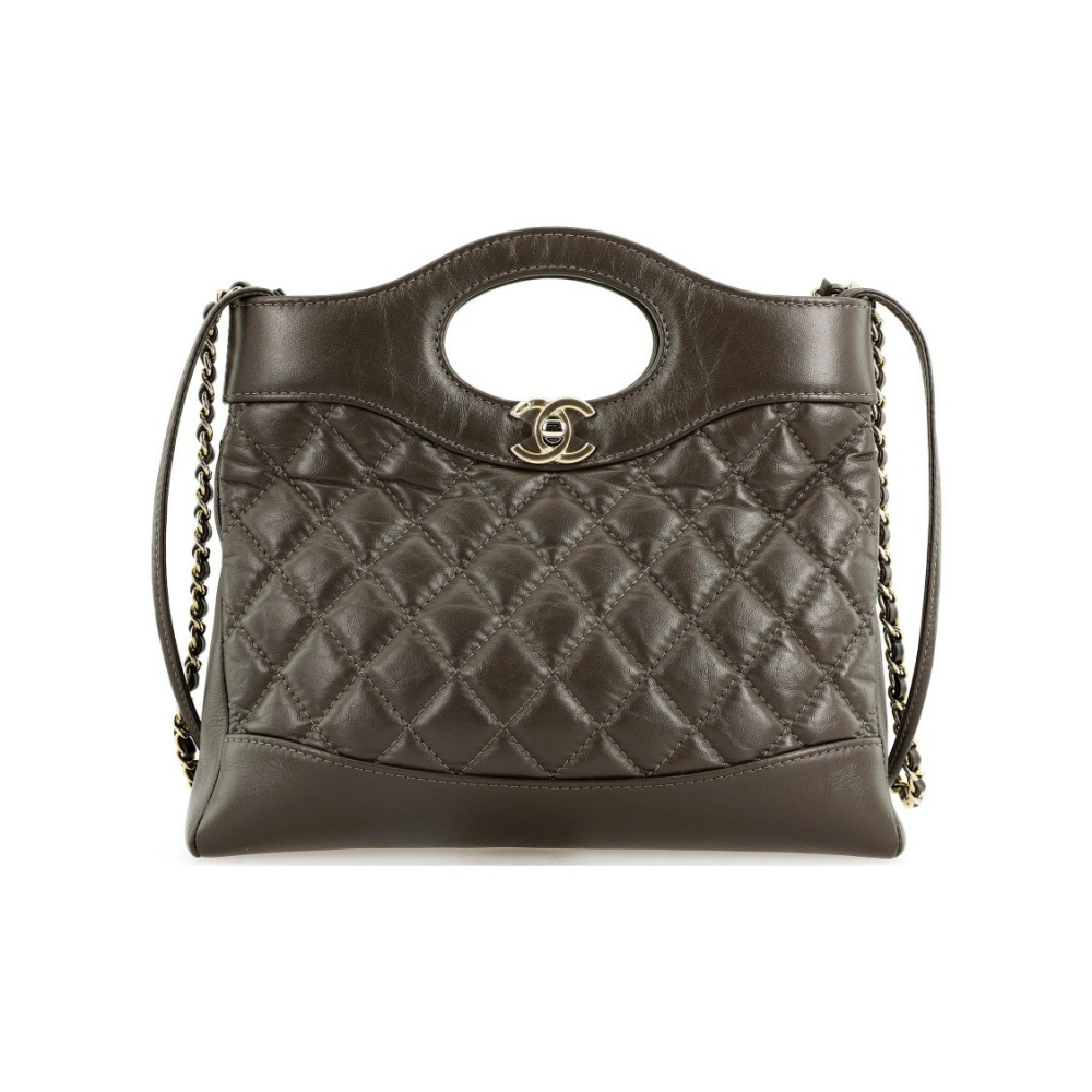 Chanel Calfskin 31 Mini Shopping Bag Brown