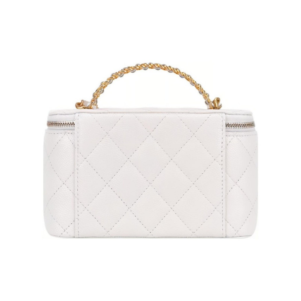 Chanel Vanity Box Clutch With Top Hollow Out Handle
