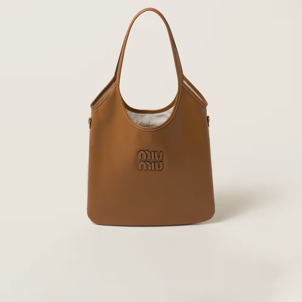 Ivy Leather Handbag Cognac Color