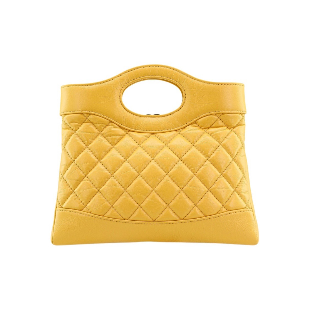 Chanel Calfskin 31 Mini Shopping Bag Yellow