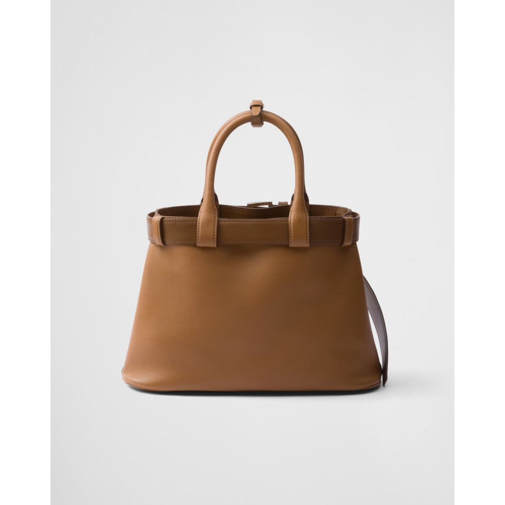 Prada Buckle Small Leather Band Handbag