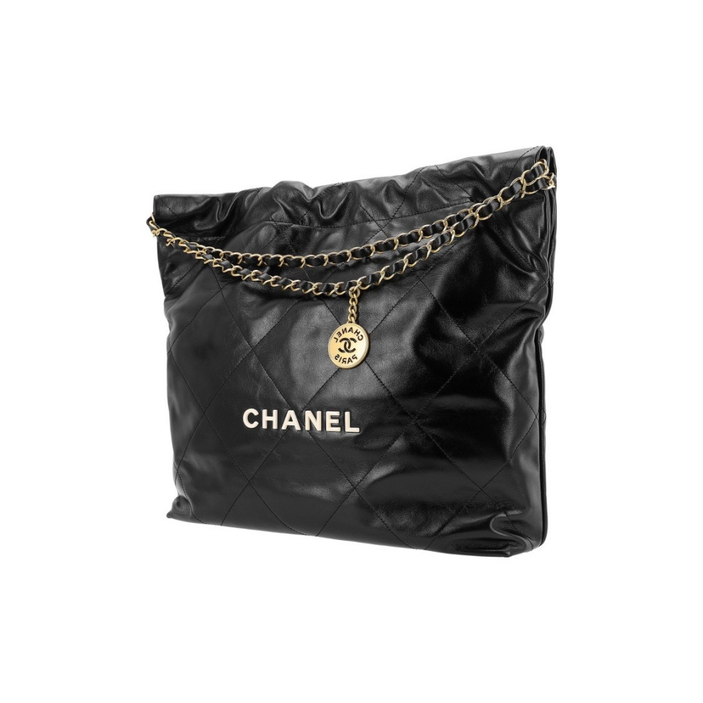 Chanel 22 Handbag White Logo