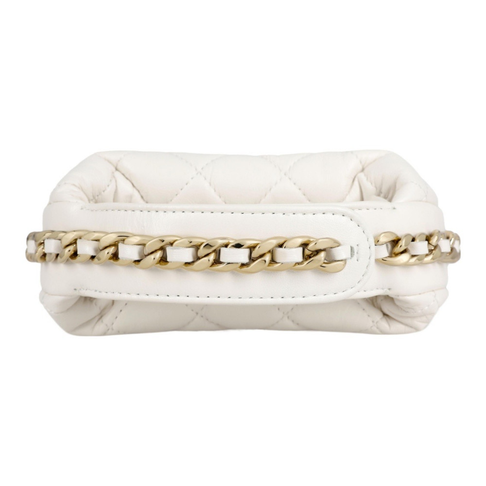 Chanel 23C Pouch Evening Bag White